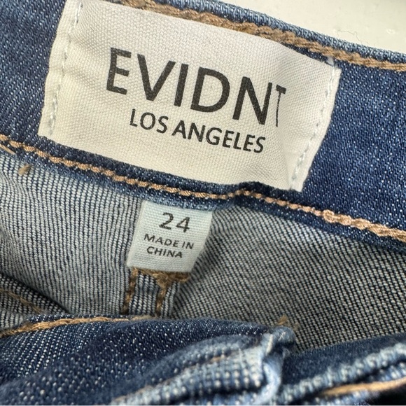 Evidnt Los‎ Angeles Florence straight leg high low hem denim  Blue Women's Jeans - Picture 5 of 10